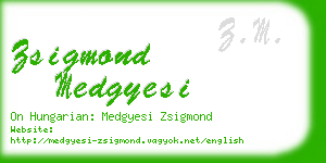 zsigmond medgyesi business card